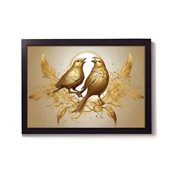 RANDOM Gold Toned Birds Wooden Wall Art-image-81