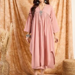 InWeave Women Empire Pure Cotton Kurta with Palazzos-image-48