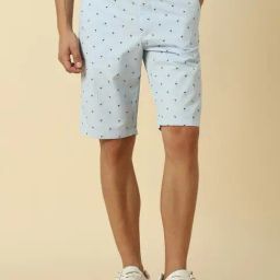 Allen Solly Blue Cotton Slim Fit Printed Shorts-image-96