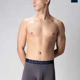 Maniac Pack Of 2 Cotton Trunks MN25-2PCK-COTN-TRUNKS-PTRL_GRY-S-picture-51