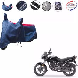 Auto Pearl Waterproof Two Wheeler Cover For Honda CB Unicorn 150 (Red & Blue)-image-19