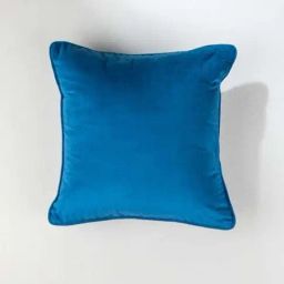 Freedom Tree Solid Indigo Polyester 16 x 16 Inch Cushion Cover-15