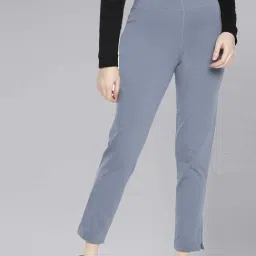 Dollar Missy Steel Grey Cotton Pants-image-78