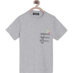 Ladore Kids Grey Printed T-Shirt-image-53