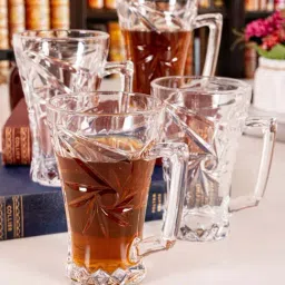 ROXX Transparent Glass Coffee Mugs (250 ml) - Set of 4-image-50