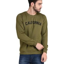 Rigo Olive Green Regular Fit Printed Sweatshirt-image-21
