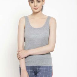 Friskers Grey Textured Camisole-image-13