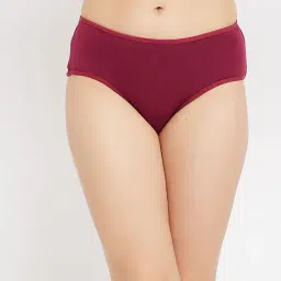 Clovia Maroon Cotton Hipster Panty-image-61