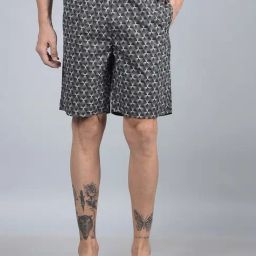 Crimsoune Club Black Cotton Regular Printed Shorts-picture-22