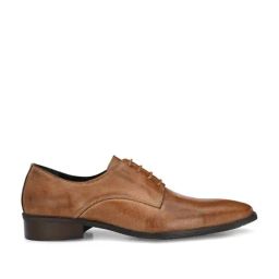 Carlo Romano Men's Tan Derby Shoes-picture-37