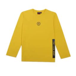 Gini & Jony Kids Yellow & Black Cotton Regular Fit Full Sleeves T-Shirt-image-87