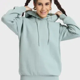 Bewakoof Light Blue Fleece Hoodie-28