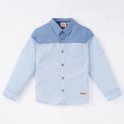 Ed-a-Mamma Kids Blue Cotton Striped Full Sleeves Shirt-image-76
