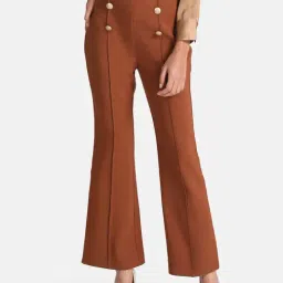 Kazo Flared Trousers With Buttons-image-49