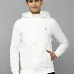 Allen Solly White Regular Fit Hooded Jacket-image-32