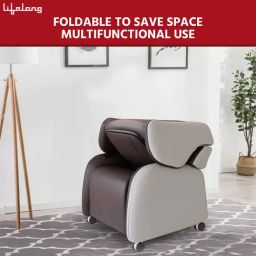 Lifelong LLM567 Fully Body Foldable Chair Massager with Recliner & Powerful 3D Back (Brown) image 3