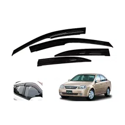 Auto Pearl Car Rain Wind Door Visor Side Window Deflector for Chevrolet OPTRA (Xtra Small, Set of 4)-13
