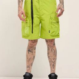 The Bear House Green Regular Fit Solid Shorts-picture-17