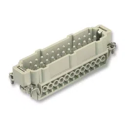Harting Heavy Duty Connector Inserts / Modules INSERT, PLUG, 24+PE WAY, SIZE 24B, 16A, 0933 024 2601-23