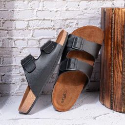 Styli Men's Black Casual Sandals-45