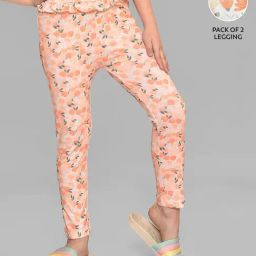 MiArcus Kids Multicolor Floral Print Leggings (Pack Of 2)-image-69