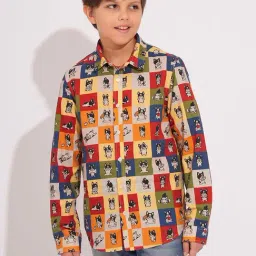 Jack & Jones Junior Boys Multicolor Cotton Printed Full Sleeves Shirt-image-36