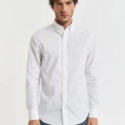 GANT White Regular Fit Solid Shirt-picture-42