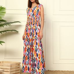 Femvy Women Abstract Printed Daily Flared Anarkali Kurta-picture-18