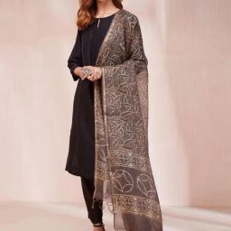 Fabindia Black Printed Dupatta-image-53