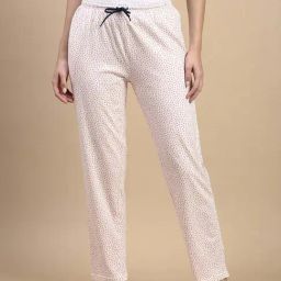 Kryptic White & Pink Cotton Relaxed Fit Printed Pyjamas-image-57