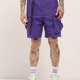The Bear House Purple Regular Fit Solid Shorts-picture-25