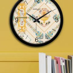 Random White & Blue Printed Wall Clock-picture-32