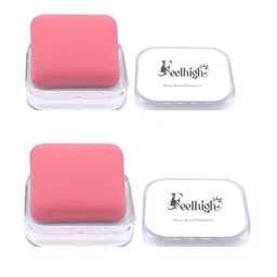 FEELHIGH Set Of 2 Square Beauty Sponge With Case-0