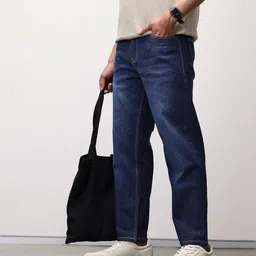 ether Men Tapered Fit Mid-Rise Light Fade Stretchable Jeans-image-39