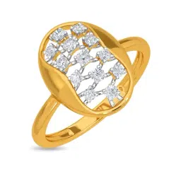 Kisna Diamond & Gold Jewellery Quinn 18k (750) Diamond & Gold Ring For Women-picture-36