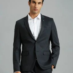 Reid & Taylor Black Comfort fit Solid Blazer-image-98