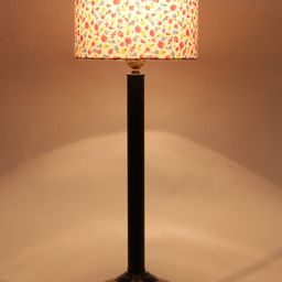 Devansh White & Pink Floral Printed Traditional Buffet Table Lamp with Shade image 5