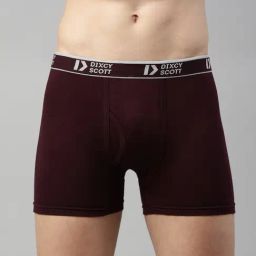 Dixcy Scott Originals Wine Cotton Regular Fit Trunks-image-66