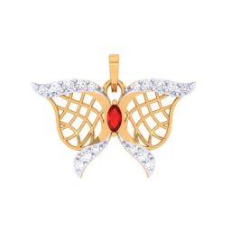 P.C. Chandra Jewellers 22k Yellow Gold Beauty Of Butterfly Pendant-image-21