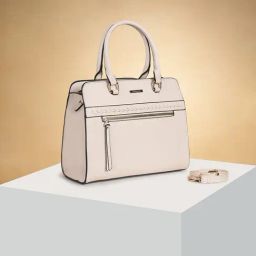 Forever Glam by Pantaloons Ivory Quilted Medium Satchel-picture-41