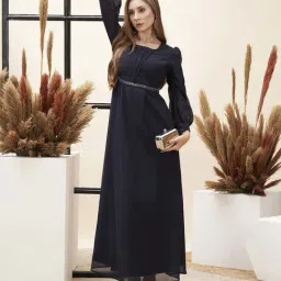 MISH Navy Embellished Maxi Dress-picture-46