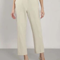 Vero Moda Beige Straight Fit Trousers-picture-0