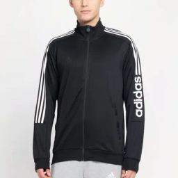 Adidas Black Regular Fit Printed Sports Jacket-image-30
