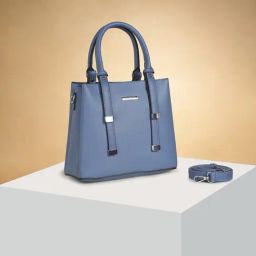 Forever Glam by Pantaloons Blue Medium Satchel-image-14