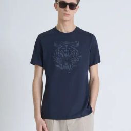 Antony Morato Blue Pure Cotton Regular fit Printed T-Shirt-12