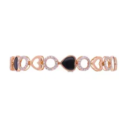 c. krishniah chetty group C. Krishniah Chetty 18k Gold Heart Motif Bracelet with White Zircon for Women-picture-20