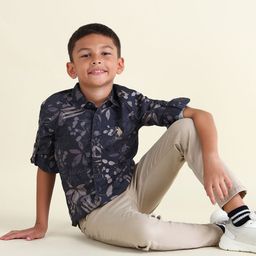 U.S. Polo Assn. Kids Boys Classic Floral Opaque Printed Casual Shirt-picture-15