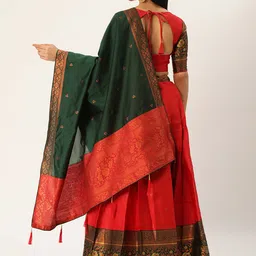 Payu Semi-Stitched Lehenga & Unstitched Blouse With Dupatta image 2