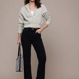 MANGO Hooded Crop Sweatshirt-13