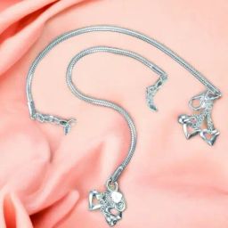 Taraash Floral Charm 925 Sterling Silver Anklet-image-12